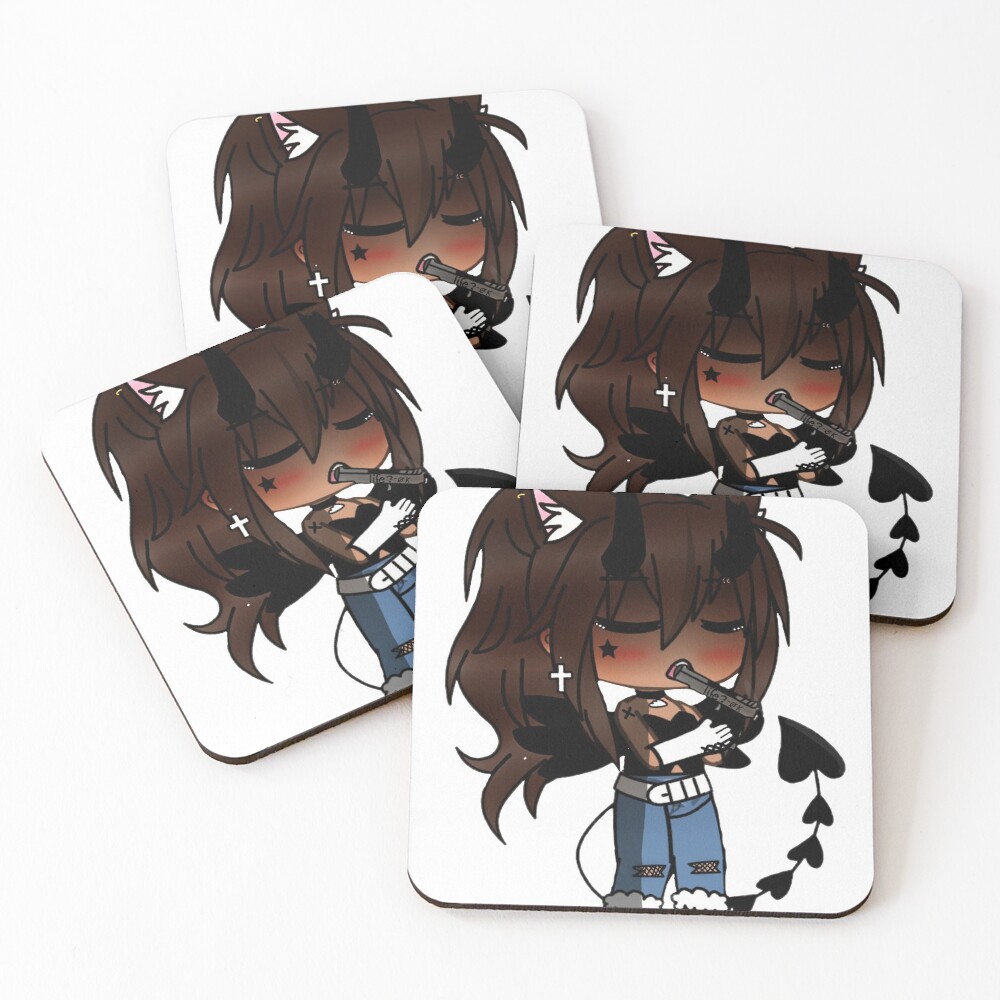 Gacha Life Girl With Cute Glmm Gacha Life Series Coasters Set Of 4 For Sale By Taloos Redbubble