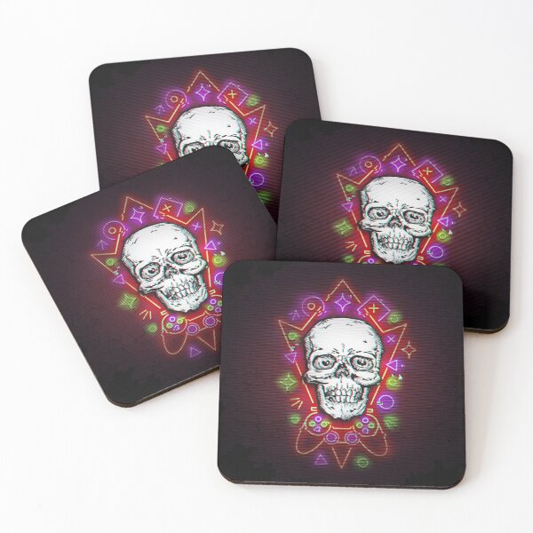 Item preview, Gamer Skull with Neon Cyberpunk Design designed and sold by Voysla.