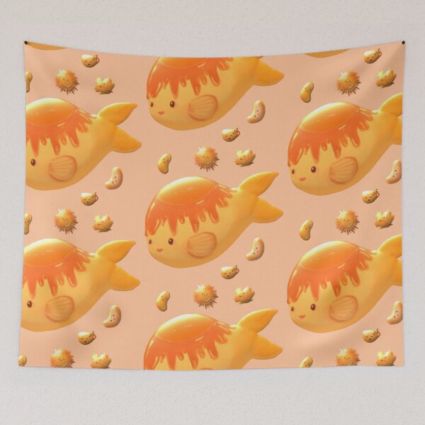 Aperçu de l'œuvre Poisson orange mignon avec un ami orange. créée et vendue par aquatickawaii.