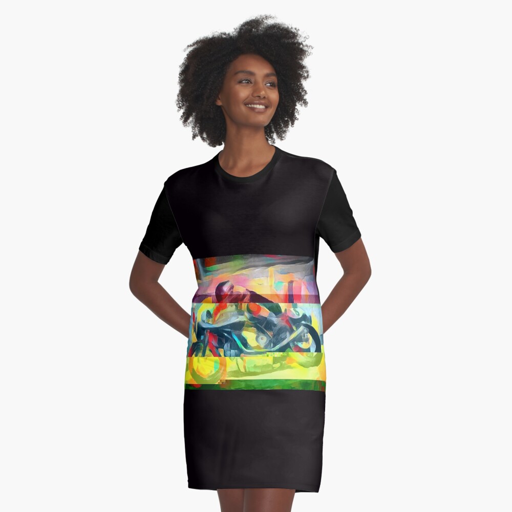 Item preview, Graphic T-Shirt Dress designed and sold by Otto8nero2021.