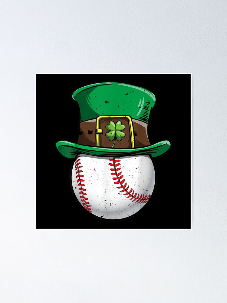 Baseball St Patricks Day Boys Men Ball Leprechaun Catcher | Sticker