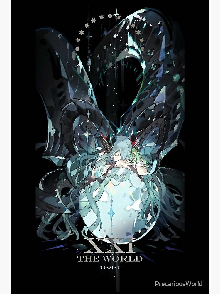 Fate Grand Order Tarot The World Tiamat Art Board Print By Precariousworld Redbubble