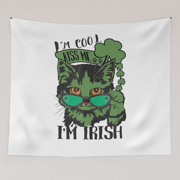 Item preview, Cat I'm Cool Kiss Me I'm Irish St Patrick's Day designed and sold by BiancaMoss51.