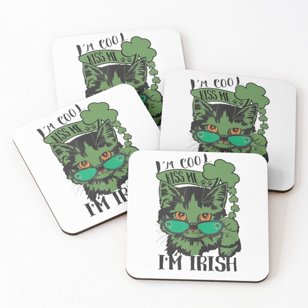Item preview, Cat I'm Cool Kiss Me I'm Irish St Patrick's Day designed and sold by BiancaMoss51.