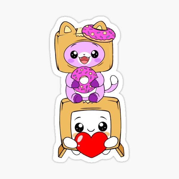 Happy foxy and boxy Sticker