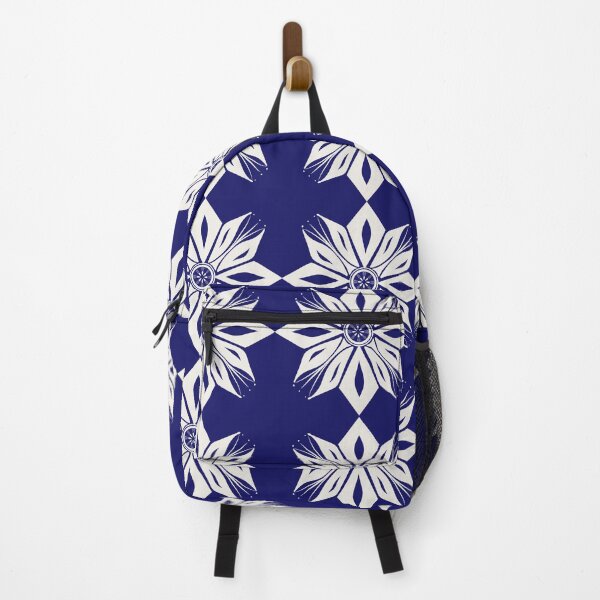 Item preview, White flower pattern on the navy background designed and sold by Chamaiporn Pangtorn.