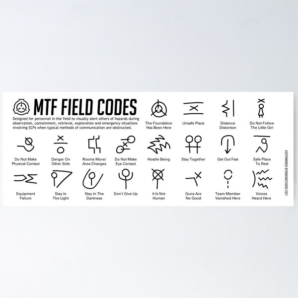 SCP MTF Field Codes by ToadKing07  Photographic Print for Sale by  ClaraCasperson5