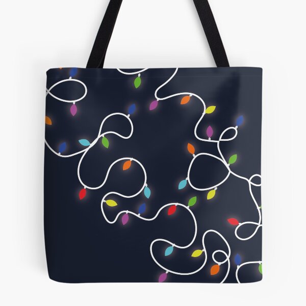Item preview, Glowing christmas lights blue background designed and sold by myseptember18th.