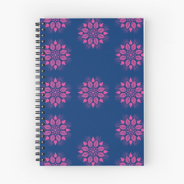 Item preview, Pink flower pattern on the navy background designed and sold by Chamaiporn Pangtorn.