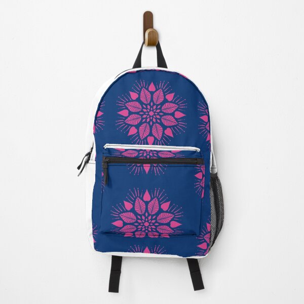 Item preview, Pink flower pattern on the navy background designed and sold by Chamaiporn Pangtorn.