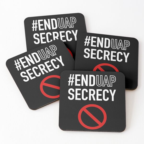 Item preview, #EndUAPSecrecy (Stacked White Text) designed and sold by Dan Zetterström.