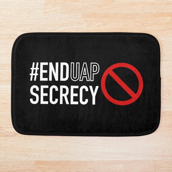 Aperçu de l'œuvre #EndUAPSecrecy (texte blanc empilé) créée et vendue par Dan Zetterström.