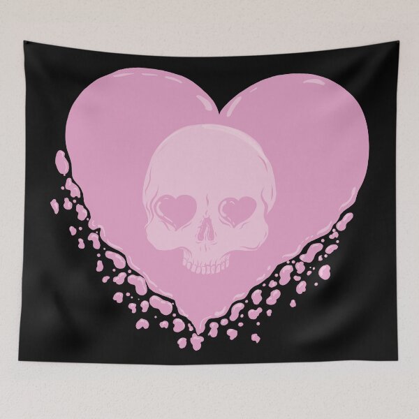 Item preview, Cute heart skull  designed and sold by ZethTheReaper19.