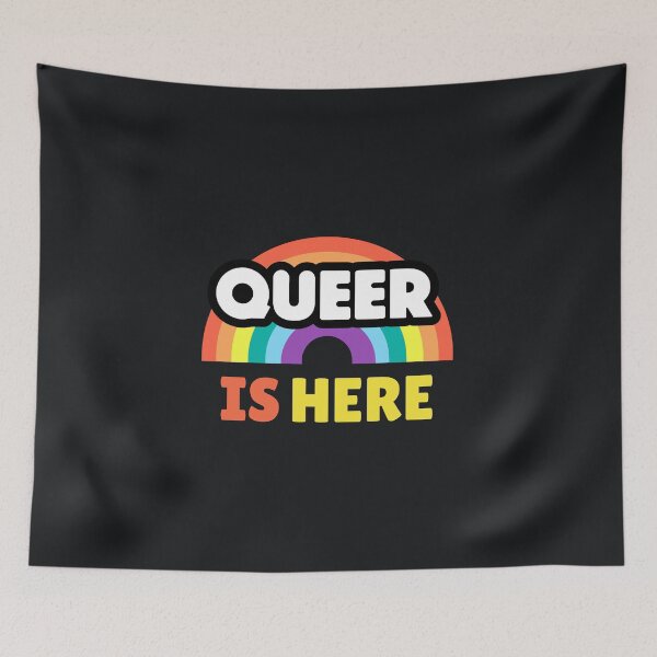 Item preview, Queer Is Here Lgbtq designed and sold by SportyDogShop.