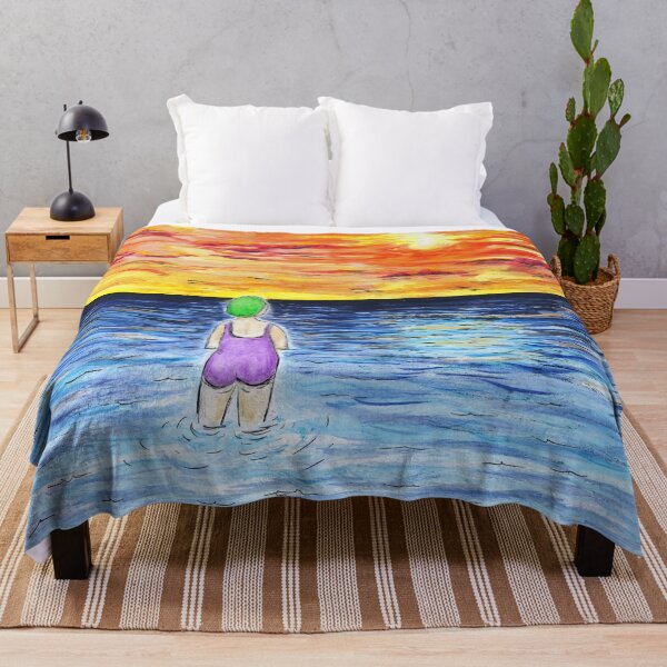 Item preview, Sunrise Swim-Wild Swimmer Morning Swimming designed and sold by Breezy Cove Art.