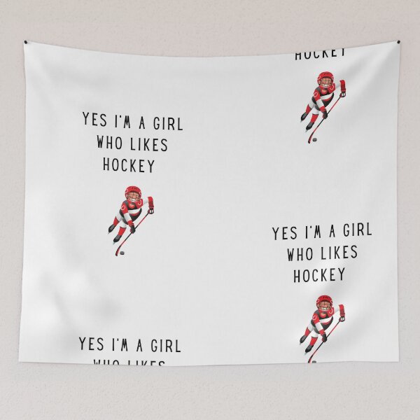 Item preview, Girls Who Like Hockey designed and sold by SportyDogShop.