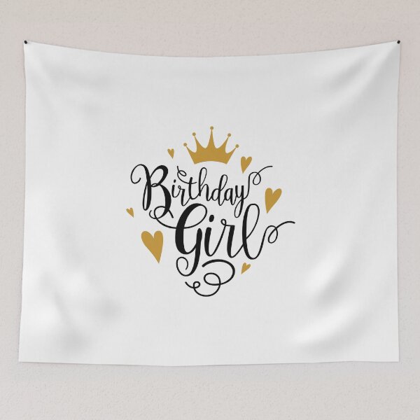 Item preview, Birthday Girl, curly writing, crown, hearts women’s, girl’s designed and sold by iclipart.