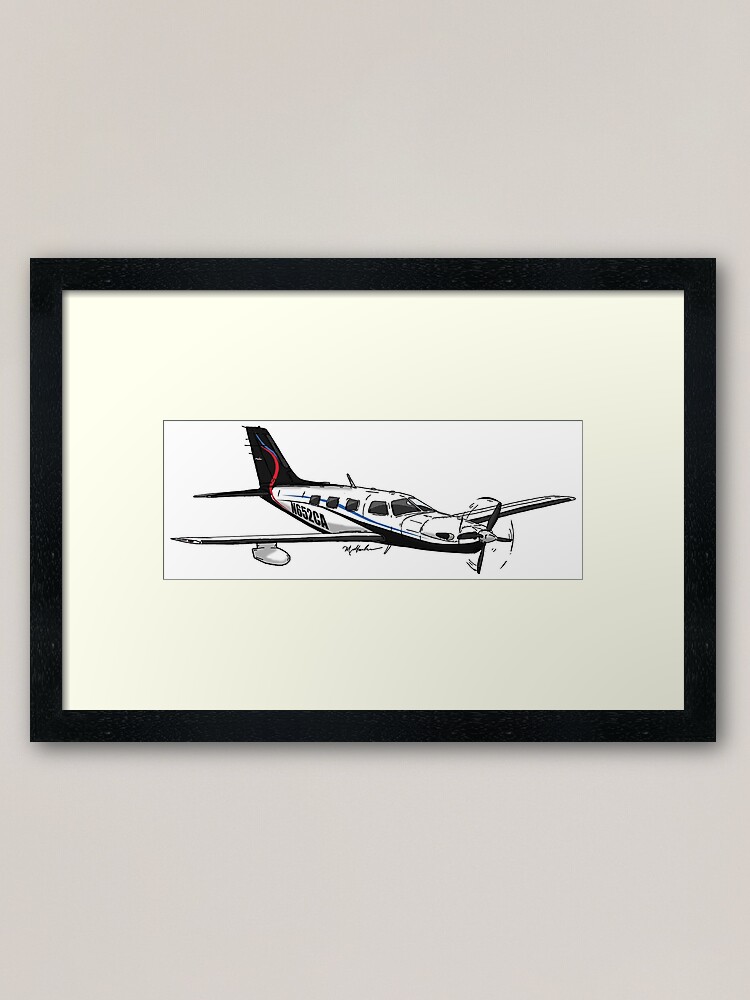 Alternate view of Piper Meridian N652CA Framed Art Print
