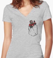 Ant Man in Pocket Women's Fitted V-Neck T-Shirt