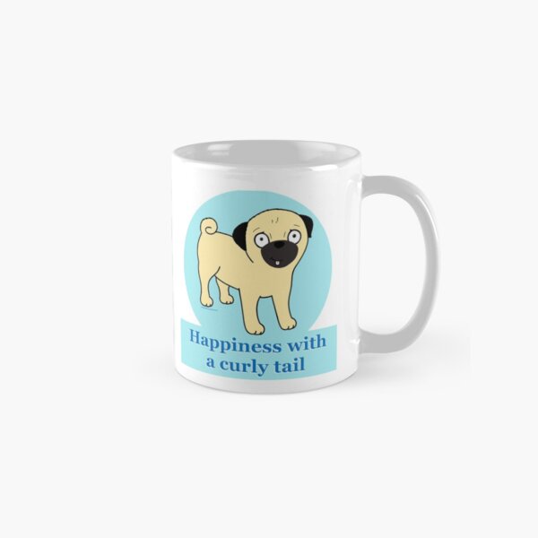 Item preview, Happiness with a curly tail designed and sold by HumphreythePug.