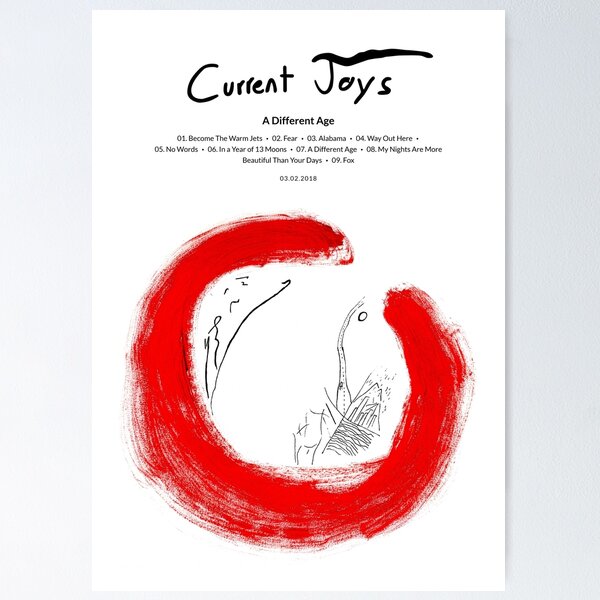 Artikel-Vorschau von Current Joys – A Different Age (2018) Musikalbum-Cover-Poster, designt und verkauft von TamDigitalPrint.