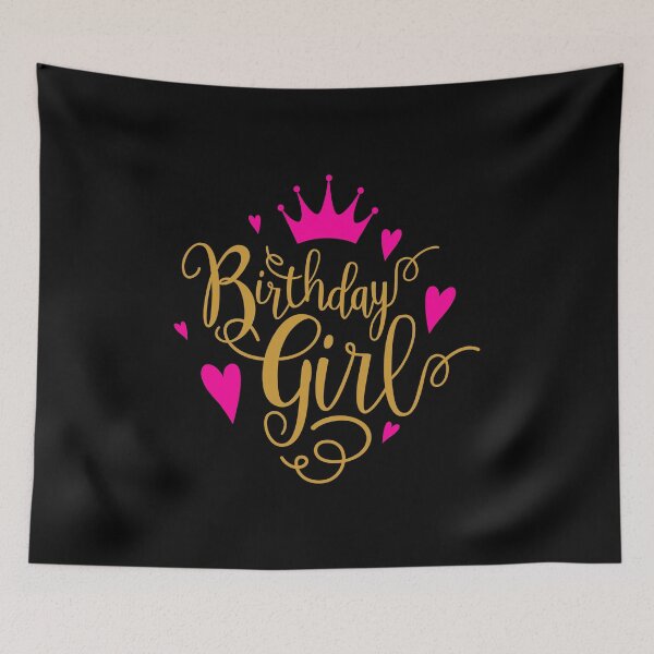 Item preview, Birthday Girl, curly writing, crown, hearts women’s, girl’s designed and sold by iclipart.