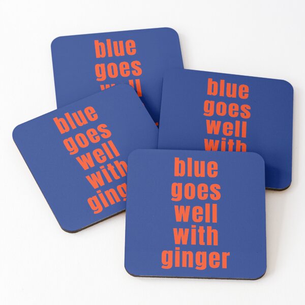 Item preview, Blue goes well with ginger. Redheads rule! Text only design, orange lower case. designed and sold by JellyBeenzz.