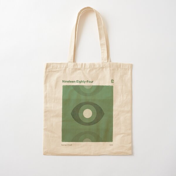 Nineteen Eighty-Four, George Orwell Dystopian Literary Minimalist Art for Book Lovers Cotton Tote Bag