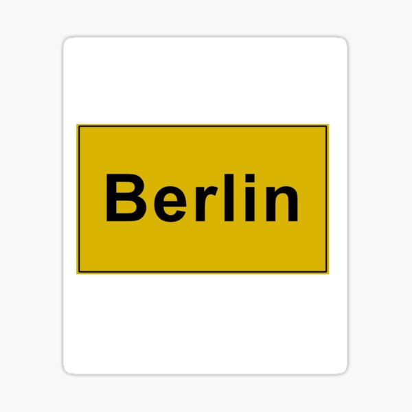Item preview, Berlin Road Sign designed and sold by Gina-Driada.