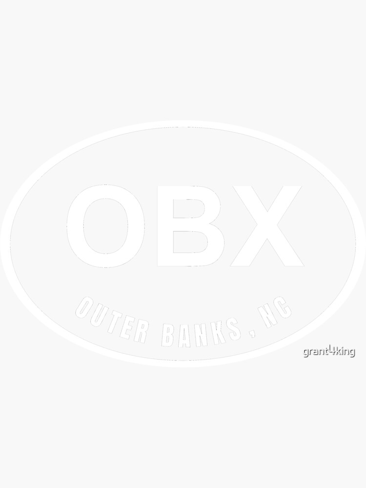 "OBX Outer Banks North Carolina Beach Vacation Souvenir Gift design" Sticker for Sale by