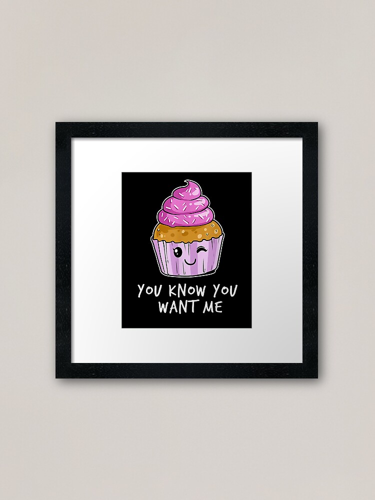 Funny Muffin Baking Tasty Candy Dessert Confectioner Cupcake Framed Art  Print for Sale by aguilaro