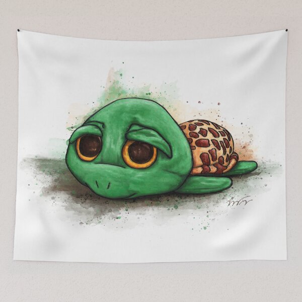 Item preview, Portrait of turtle soft toy, baby soft toy illustration designed and sold by NadiaChevrel.