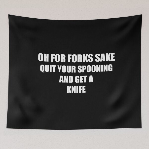 Item preview, fork spoon knife pun designed and sold by MoonsmileProd.