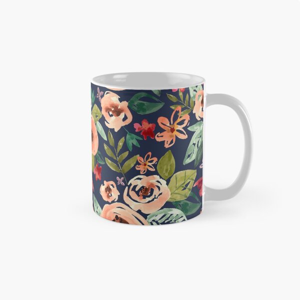 Item preview, Hand-painted Floral Navy designed and sold by SarahTreu.