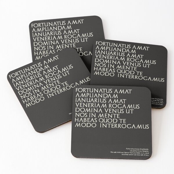 Item preview, Graffiti of Pompeii - FORTUNATUS AMAT AMPLIANDAM... designed and sold by MetaPhyStore.