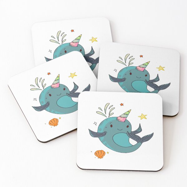 Item preview, Cute Unicorn narwhale stickers designed and sold by Luna-shop16.