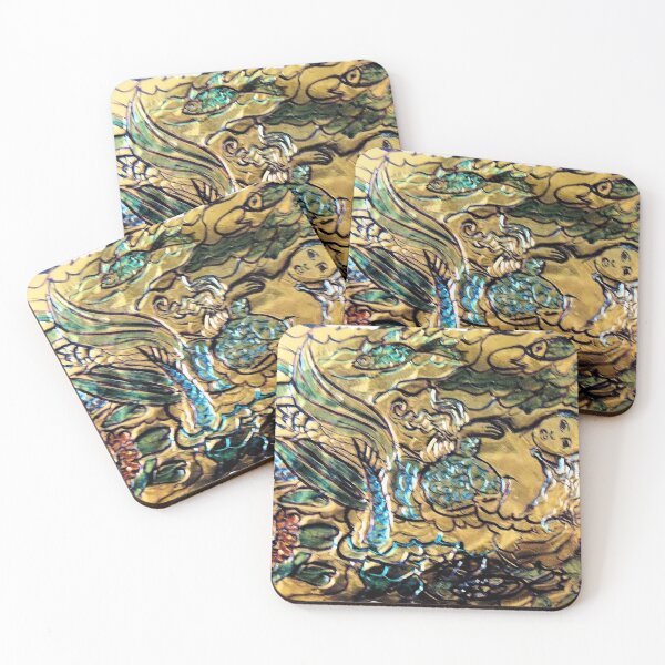 Item preview, Mermaid, a copper foil etching depicting a mermaid and her surroundings. designed and sold by monaruth.