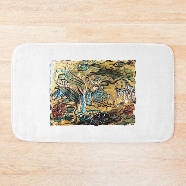 Item preview, Mermaid, a copper foil etching depicting a mermaid and her surroundings. designed and sold by monaruth.