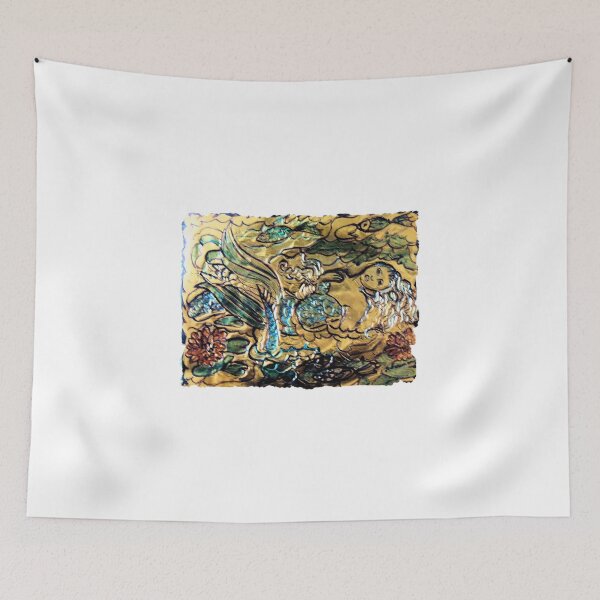 Item preview, Mermaid, a copper foil etching depicting a mermaid and her surroundings. designed and sold by monaruth.