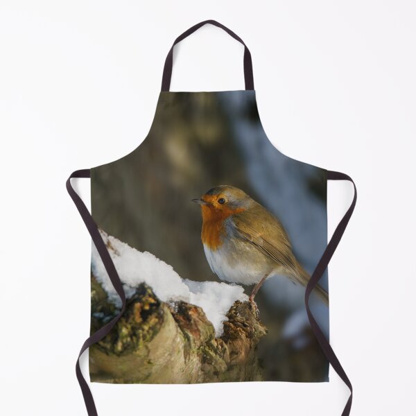 Item preview, Robin on A Snowy Tree Trunk designed and sold by rawshutterbug.