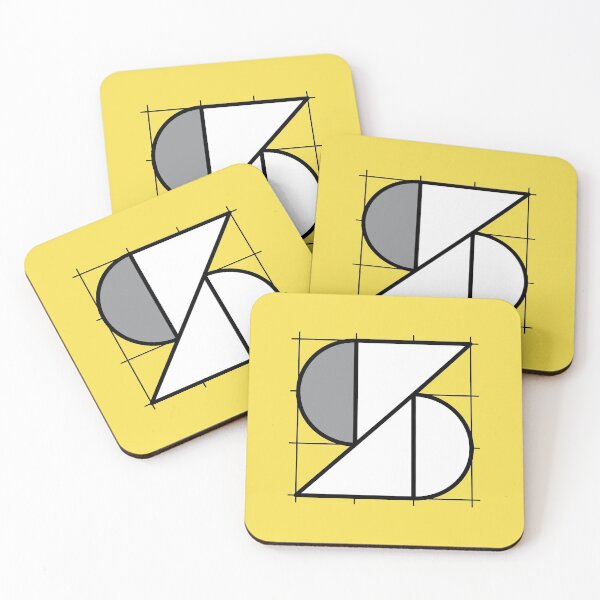 Item preview, S // Perfectionist Alphabet (Pantone Illuminating + Ultimate Gray) designed and sold by fumauk.