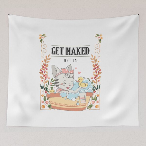 Item preview, Get Naked , Get In ,Cat  playing in the shower  designed and sold by JobaBreezy.