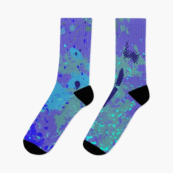 Item preview, abstract blue paint splatter designed and sold by pauloneill-art.