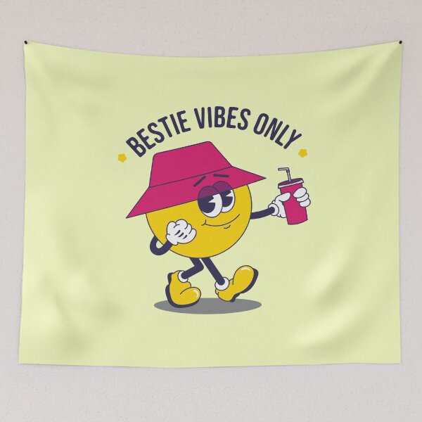 Item preview, Bestie Vibes Only Classic cartoon T-shirs and sticker,mask designed and sold by Seimbangseirama.