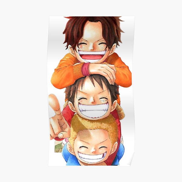 Luffy X Ace X Sabo One Piece Poster By Ibrahim Redbubble