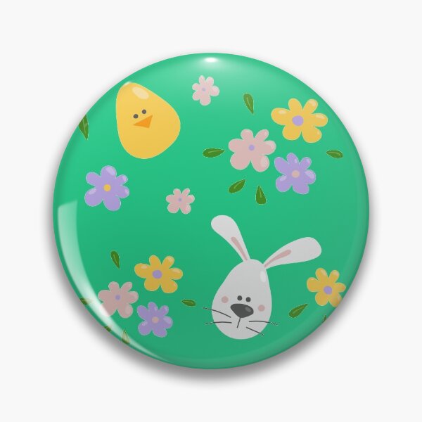 Item preview, Easter chicken and bunny pattern GREEN designed and sold by MarcinkuGreta.