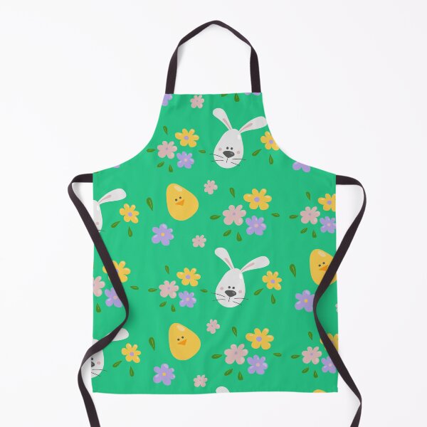 Item preview, Easter chicken and bunny pattern GREEN designed and sold by MarcinkuGreta.