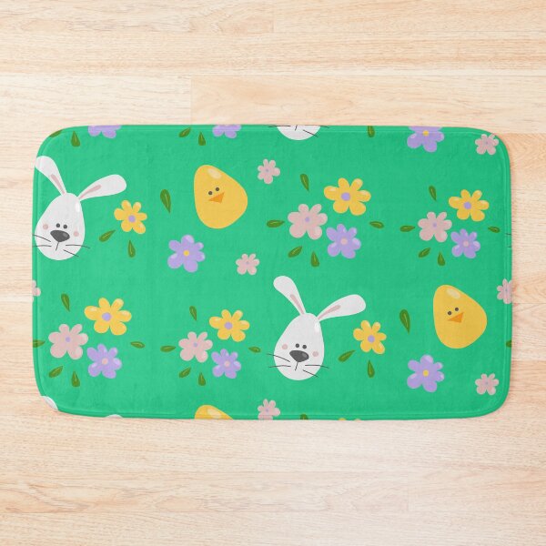 Item preview, Easter chicken and bunny pattern GREEN designed and sold by MarcinkuGreta.