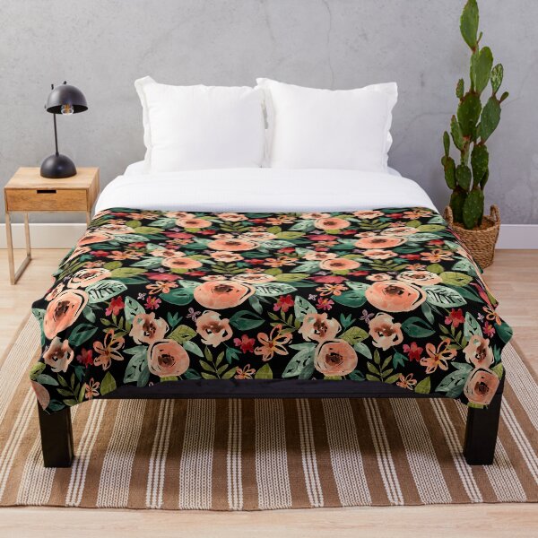 Item preview, Hand-painted Floral Black designed and sold by SarahTreu.