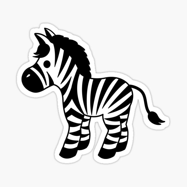 My Cute Little Zebra Friend Sticker